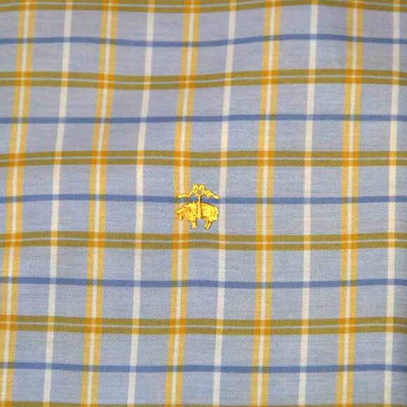 Brooks Brothers Supima Cotton Oxford Cloth Shirt Tattersall Check Men's Size M - Picture 2 of 2